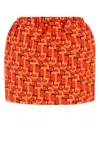 Gucci Women Printed Mini Skirt In Orange