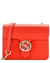 Gucci Orange Sheep Leather Interlocking Shoulder Bag Small (authentic Pre-  Loved) In Orange