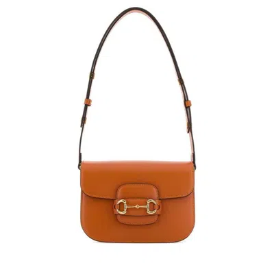 Gucci Orange Horsebit 1955 Small Shoulder Bag