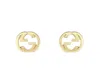Gucci 18kt Yellow Gold Interlocking G Stud Earrings