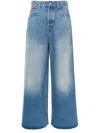GUCCI ORGANIC COTTON FLARED DENIM JEANS IN NAVY FOR WOMEN (SS24)