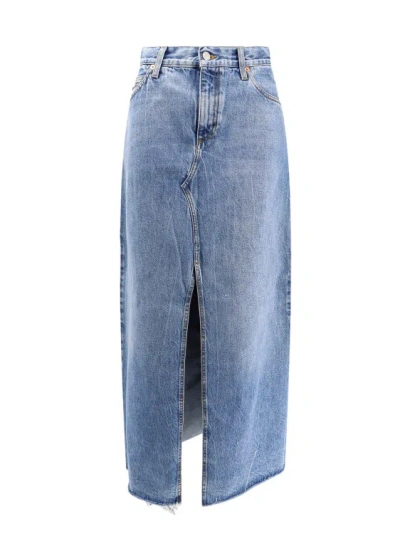 GUCCI ORGANIC DENIM LONG SKIRT WITH MADE IN ITALY LABEL