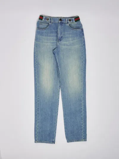 Gucci Kids' Organic Jeans Jeans In Denim Chiaro