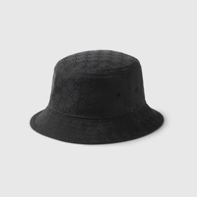 Gucci Women Reversible Gg Nylon Bucket Hat In Black