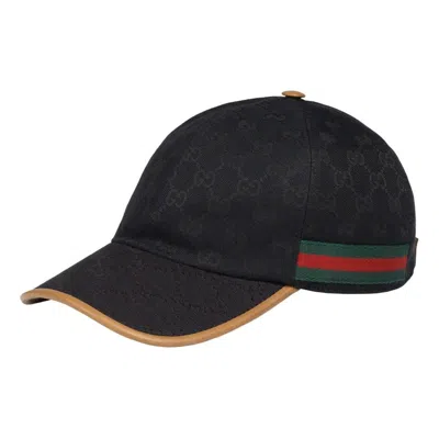 Gucci Original Gg Canvas Baseball Hat With Web 'black'