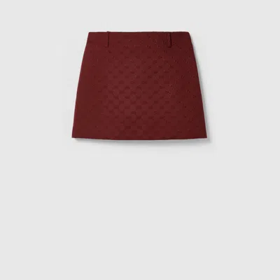 Gucci Original Gg Canvas Mini Skirt In Bordeaux