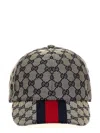 Gucci Original Gg Hats Blue In Brown