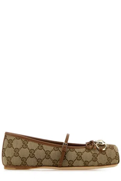 Gucci Original Gg Fabric Ballerinas