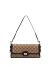 Gucci Mini Gg Canvas Shoulder Bag In Beige