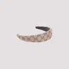 Gucci Original Gg Beige Ebony Polyester Hairband In Beige Ebony