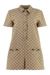 Gucci Gg Cotton-blend Canvas Playsuit In Multi