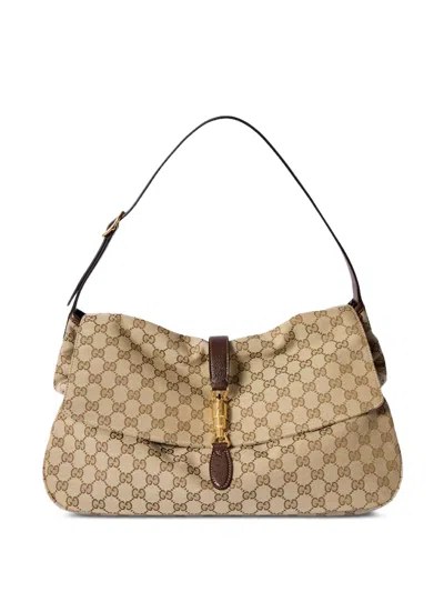 Gucci Original Gg Rawjoyful Goat Tote Handbag For Men In Brown
