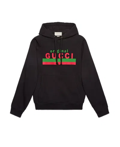 Gucci Original  Printed Hoodie In Black