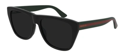 Pre-owned Gucci Original  Sunglasses Gg0926s 001 Black Frame Gray Gradient Lens 57mm