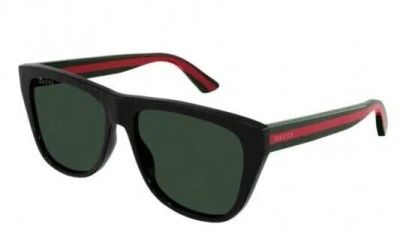 Pre-owned Gucci Original  Sunglasses Gg0926s 006 Black Frame Green Gradient Lens 57mm