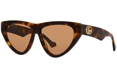 Pre-owned Gucci Original  Sunglasses Gg1333s 002 Havana Frame Brown Gradient Lens 58mm