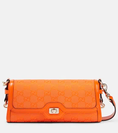 Gucci Original Small Gg Canvas Shoulder Bag In Orange