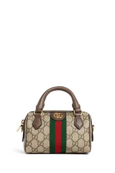 Gucci Orphidia Gg Plaque Supreme Mini Top Handle Bag In Black