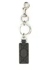 Gucci Men Gg Supreme Fabric Ophidia Keyring In Multicoloured
