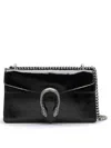 Gucci Dionysus Medium Patent Leather Shoulder Bag In Black