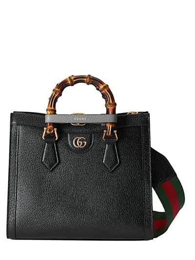 Gucci Diana Small Tote Bag In Black