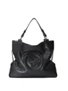 Gucci Interlocking G Leather Tote Bag In Black