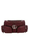 Gucci Small Quilted Shoulder Bag With Chain Strap In Red