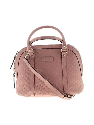 Pre-owned Gucci Outlet Leather Satchel In Pink