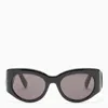 GUCCI GUCCI OVAL BLACK SUNGLASSES