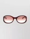 Gucci Oval Frame Ancora Sunglasses With Tinted Lenses In Burgundy