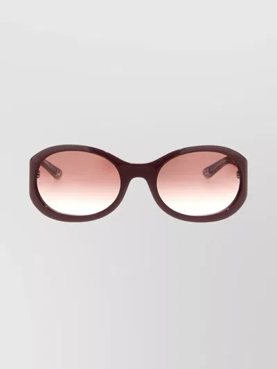 GUCCI OVAL FRAME ANCORA SUNGLASSES WITH TINTED LENSES