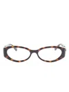 Gucci Oval-frame Glasses In Black