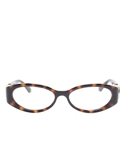 Gucci Oval-frame Glasses In Black