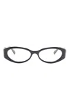 Gucci Womens Gc002294 Round-frame Injected Optical Glasses Black In Black