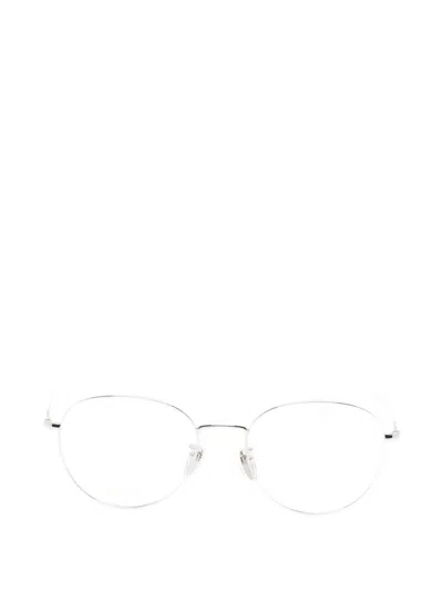 Gucci Oval-frame Glasses In Silver