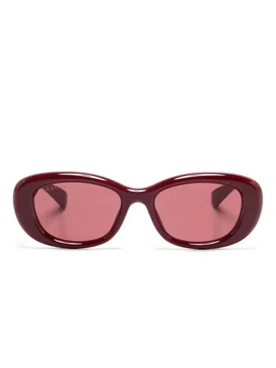 GUCCI OVAL-FRAME SUNGLASSES