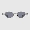Gucci Oval Frame Sunglasses In Blue