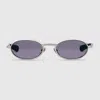 Gucci Oval Frame Sunglasses In Gray