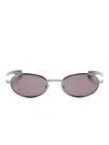 Gucci Oval-frame Sunglasses In Purple
