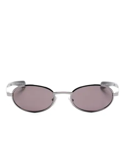 Gucci Oval-frame Sunglasses In Purple
