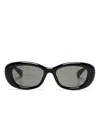 Gucci Oval-frame Sunglasses In Black