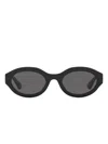 Gucci Womens Black Gg1579s Oval-frame Injected Sunglasses In Black