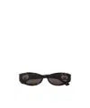 Gucci Oval-frame Sunglasses In Black