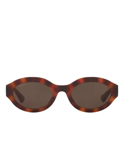 GUCCI OVAL-FRAME SUNGLASSES