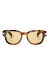 Gucci Oval-frame Sunglasses In Brown