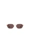 Gucci Oval-frame Sunglasses In Brown