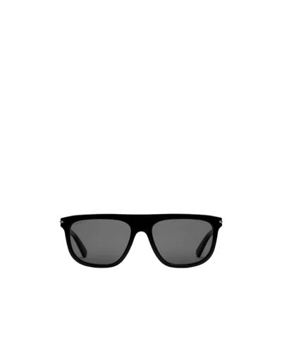 Gucci Oval-frame Sunglasses In Gray
