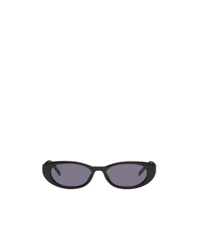 Gucci Oval-frame Sunglasses In Gray