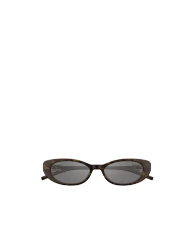 Gucci Oval-frame Sunglasses In Nude