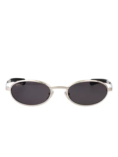 Gucci Oval-frame Sunglasses In Neutral